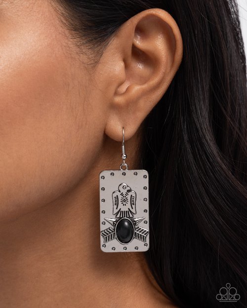 Invincible Icon - Black - Paparazzi Earring Image