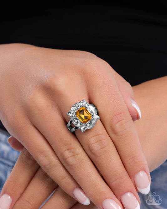 Beautiful Things - Yellow - Paparazzi Ring Image