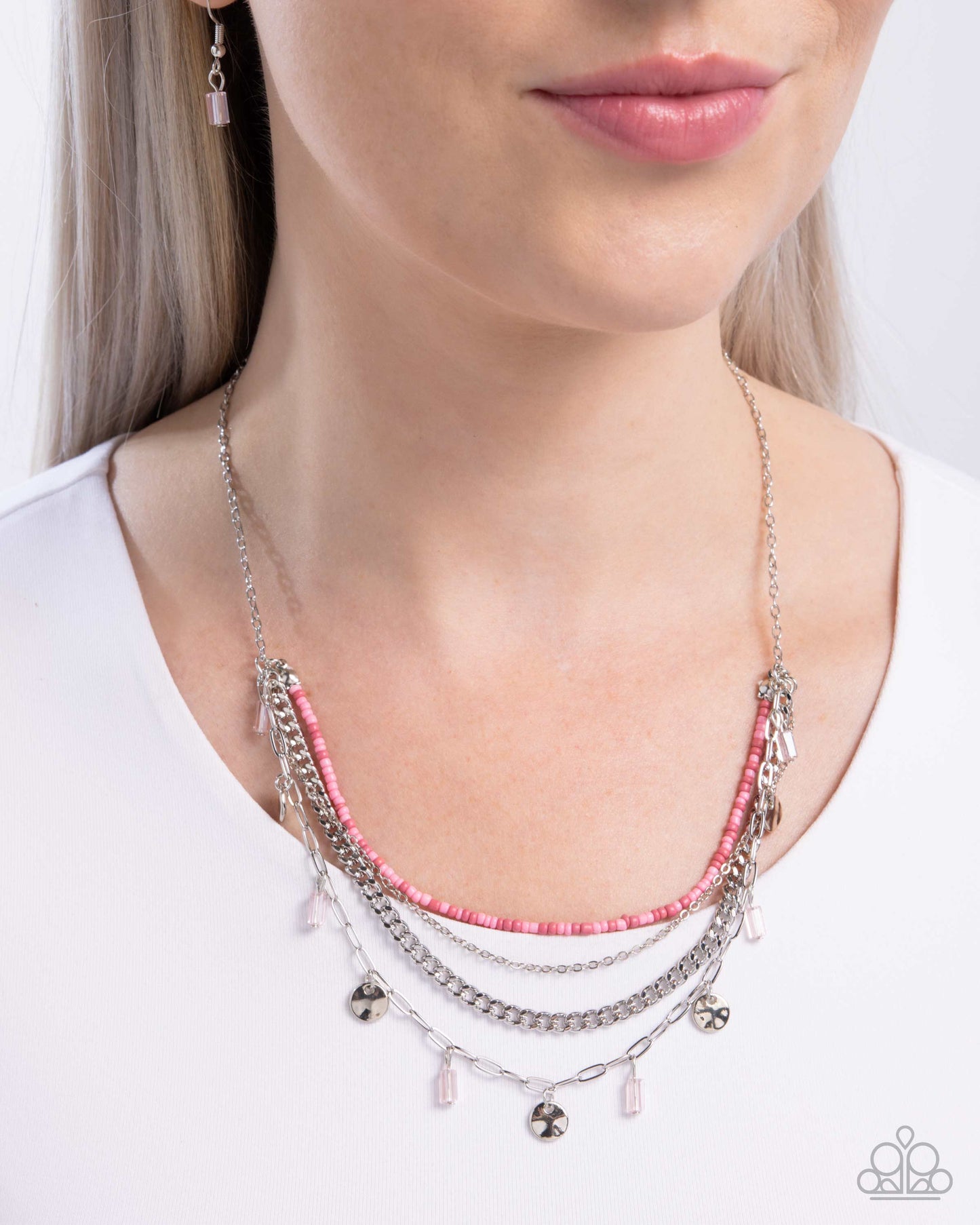 Sunset Someday - Pink - Paparazzi Necklace Image