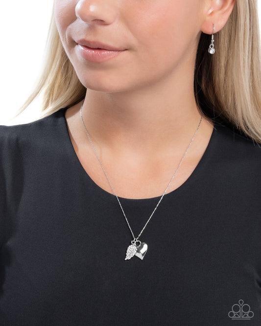 Keep it LEAF - White - Paparazzi Necklace Image