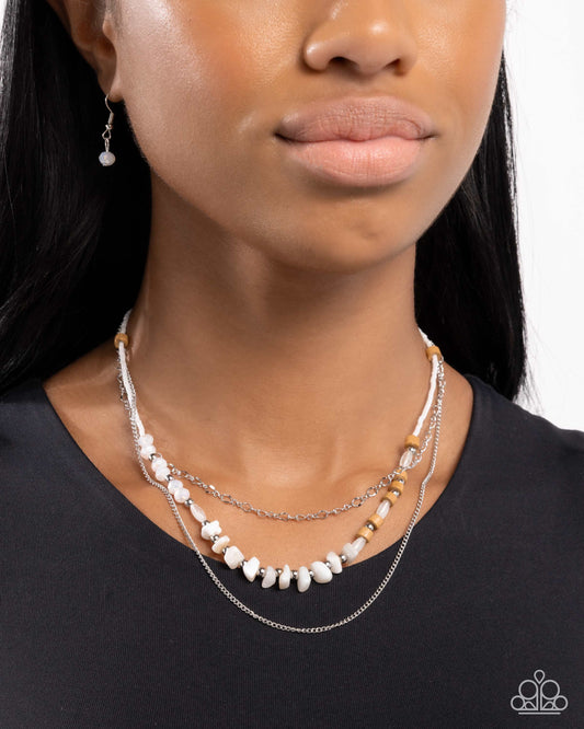 Eclectic Effort - White - Paparazzi Necklace Image