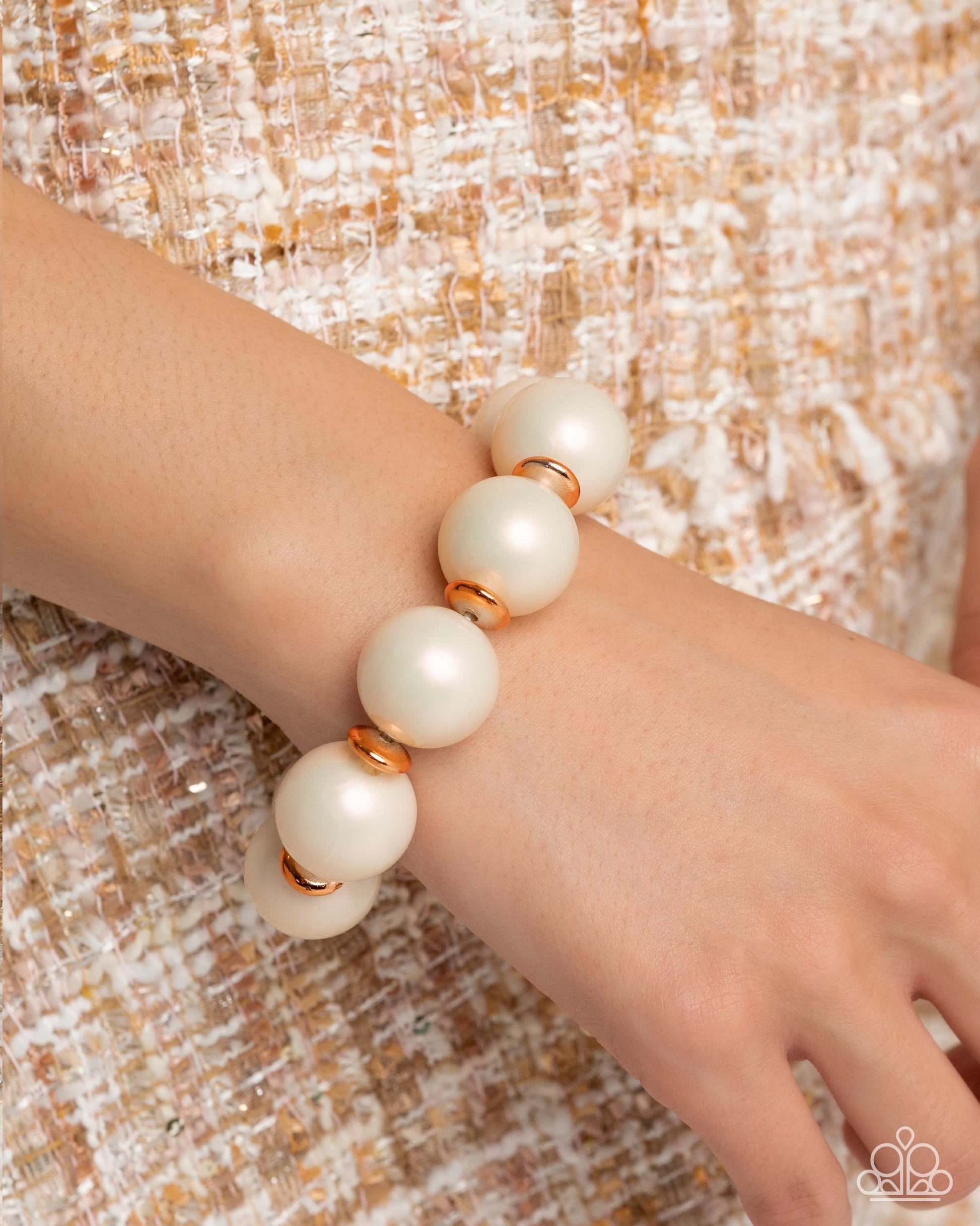 Pearl Platoon - Complete Look - Orange - Paparazzi Product Image