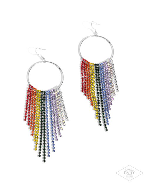Streamlined Shimmer - Paparazzi Earring Image