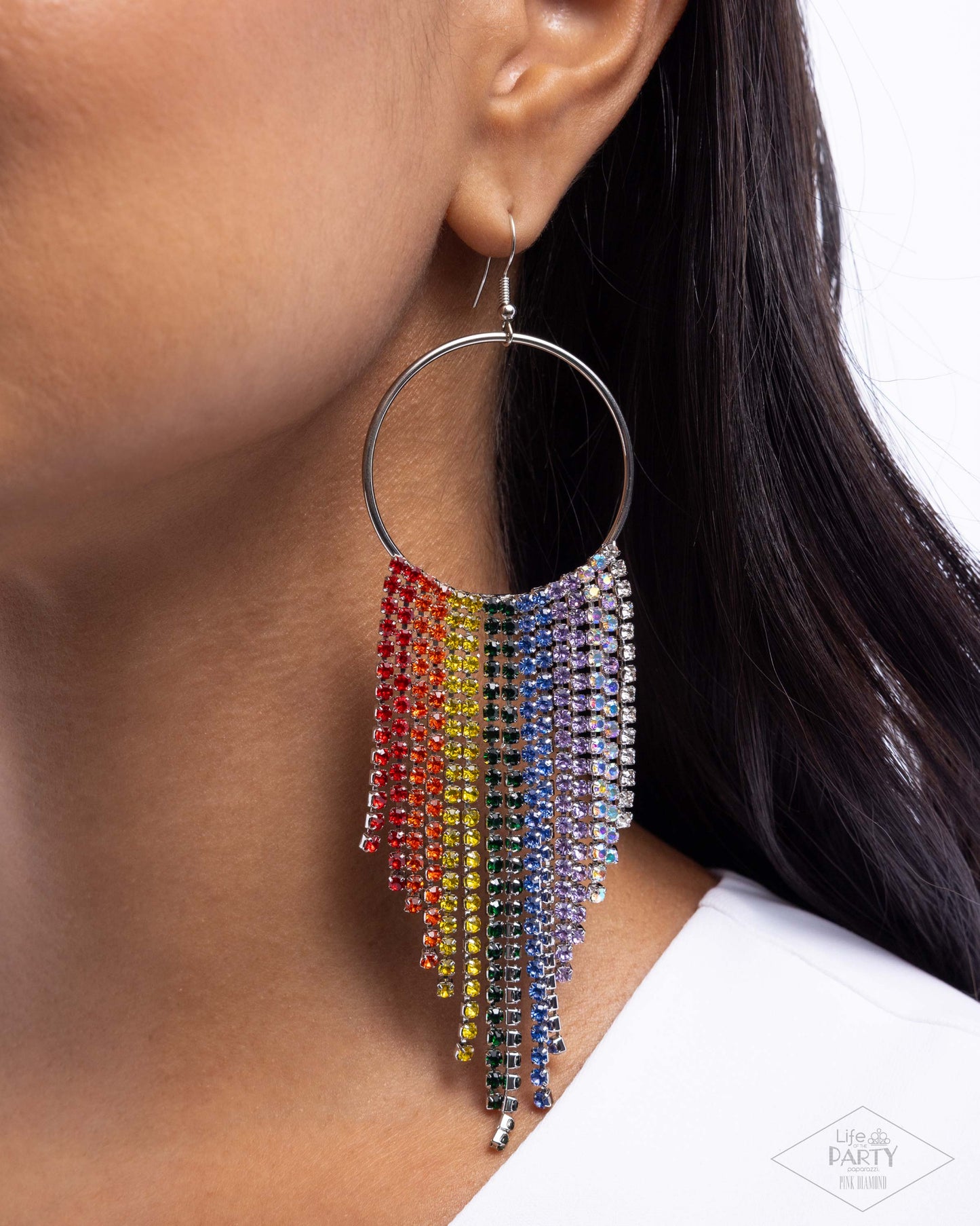 Streamlined Shimmer - Paparazzi Earring Image