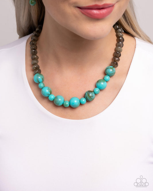 Not a Phase - Blue - Paparazzi Necklace Image