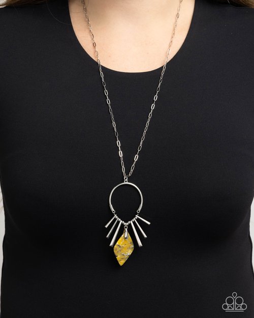 Dangerous Diamond - Yellow - Paparazzi Necklace Image