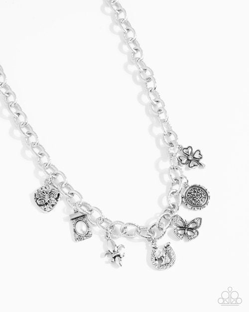 Good Luck To You - White - Paparazzi Necklace Image