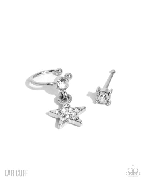 Cosmic Cool - White - Paparazzi Earring Image