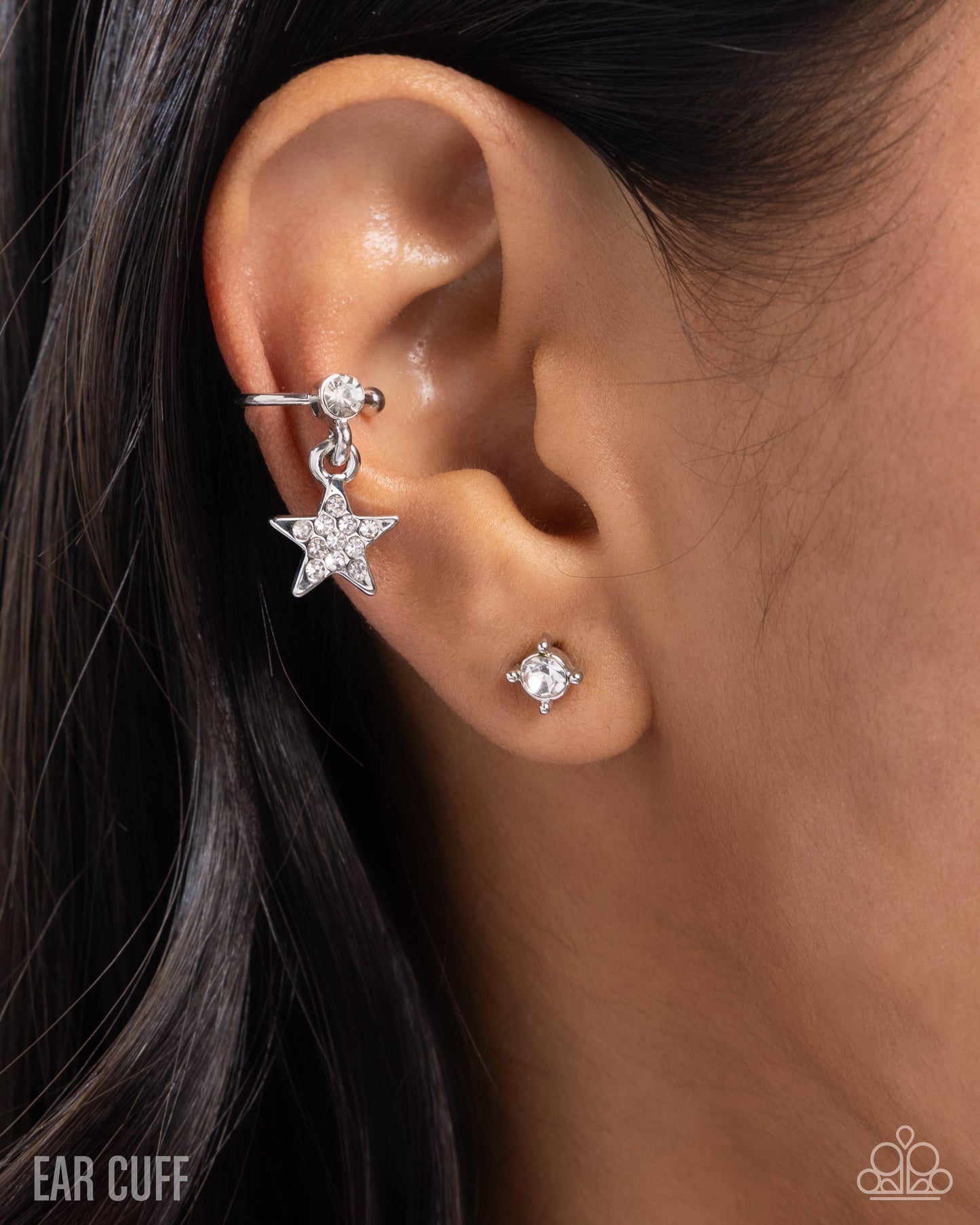 Cosmic Cool - White - Paparazzi Earring Image