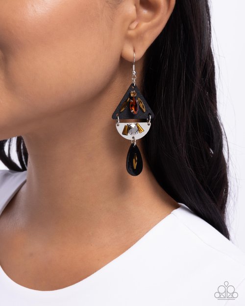Abstract Articulation - Black - Paparazzi Earring Image