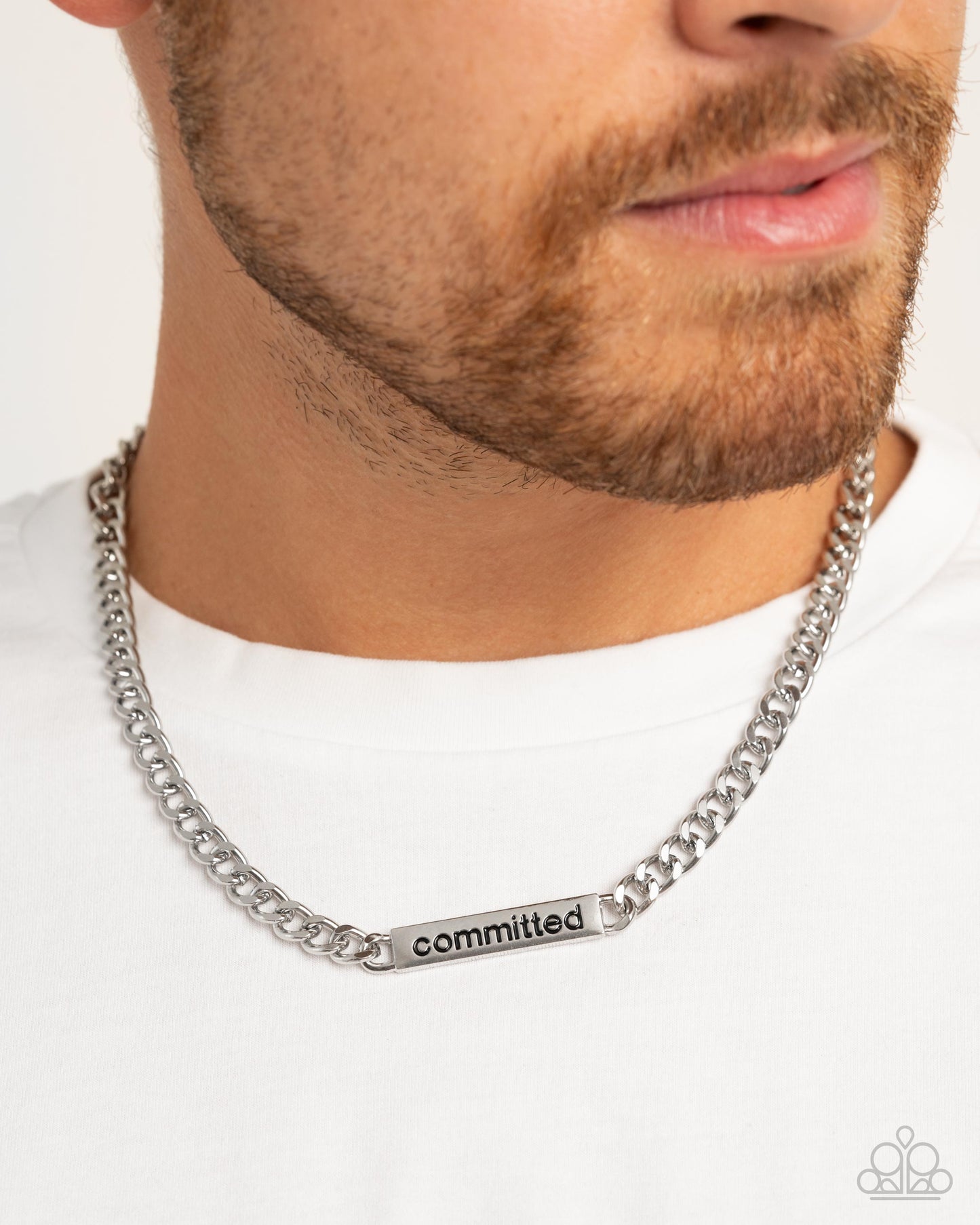 Fully Committed - Silver - Paparazzi Necklace Image