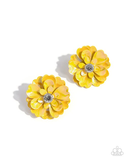 Growth Rate - Yellow - Paparazzi Earring Image