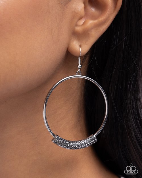 Sassy Story - Silver - Paparazzi Earring Image