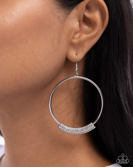 Sassy Story - White - Paparazzi Earring Image