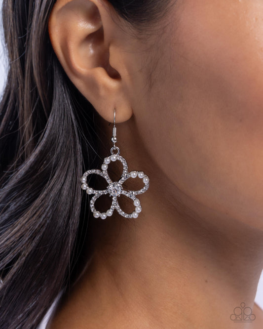 Paramount Pearls - White - Paparazzi Earring Image