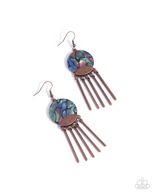 Disc Destiny - Copper - Paparazzi Earring Image