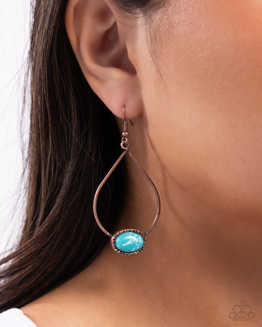 Sensible Stones - Copper - Paparazzi Earring Image