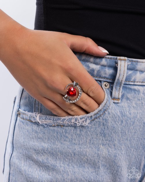 Cupid COUPLE - Red - Paparazzi Ring Image