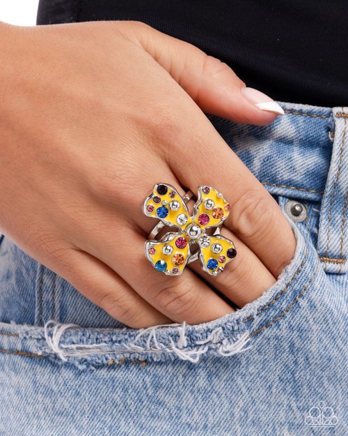 Chic Confession - Yellow - Paparazzi Ring Image