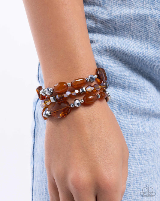 Lets Groove Tonight - Brown - Paparazzi Bracelet Image