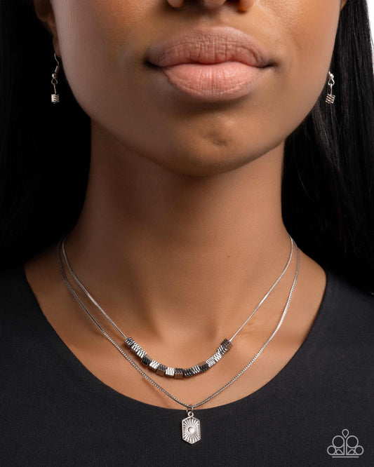 Layered Legato - Silver - Paparazzi Necklace Image