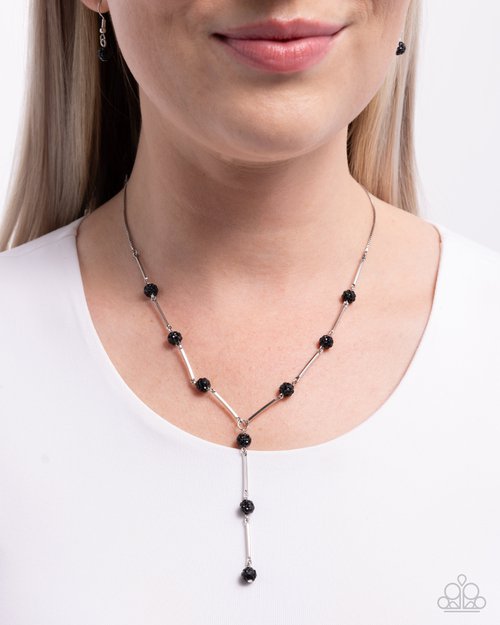 Waltzing Welcome - Black - Paparazzi Necklace Image