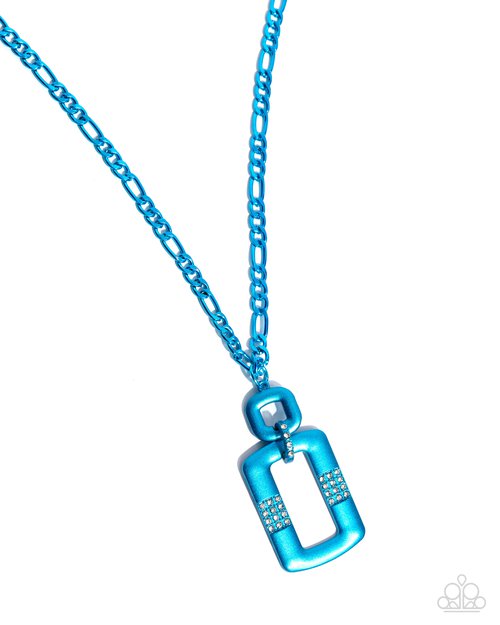 Metallic Movement - Blue - Paparazzi Necklace Image