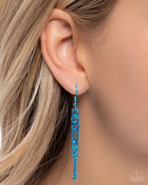 Metallic Movement - Blue - Paparazzi Necklace Image