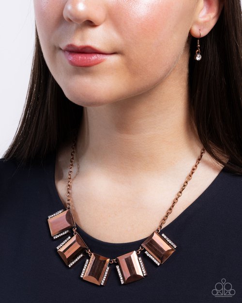 Rebel Racket - Copper - Paparazzi Necklace Image