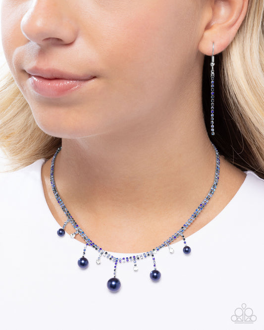 Shimmery Safeguard - Blue - Paparazzi Necklace Image