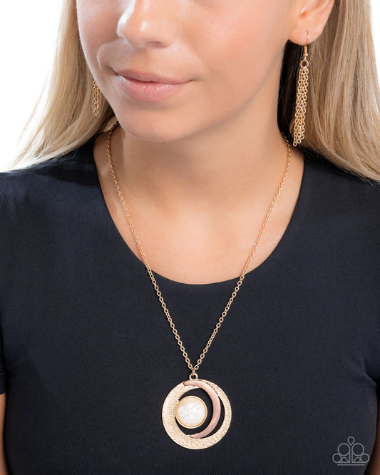 Lunar Month - Gold - Paparazzi Necklace Image