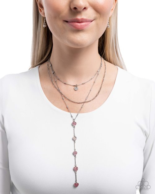 Valiant Valentine - Pink - Paparazzi Necklace Image