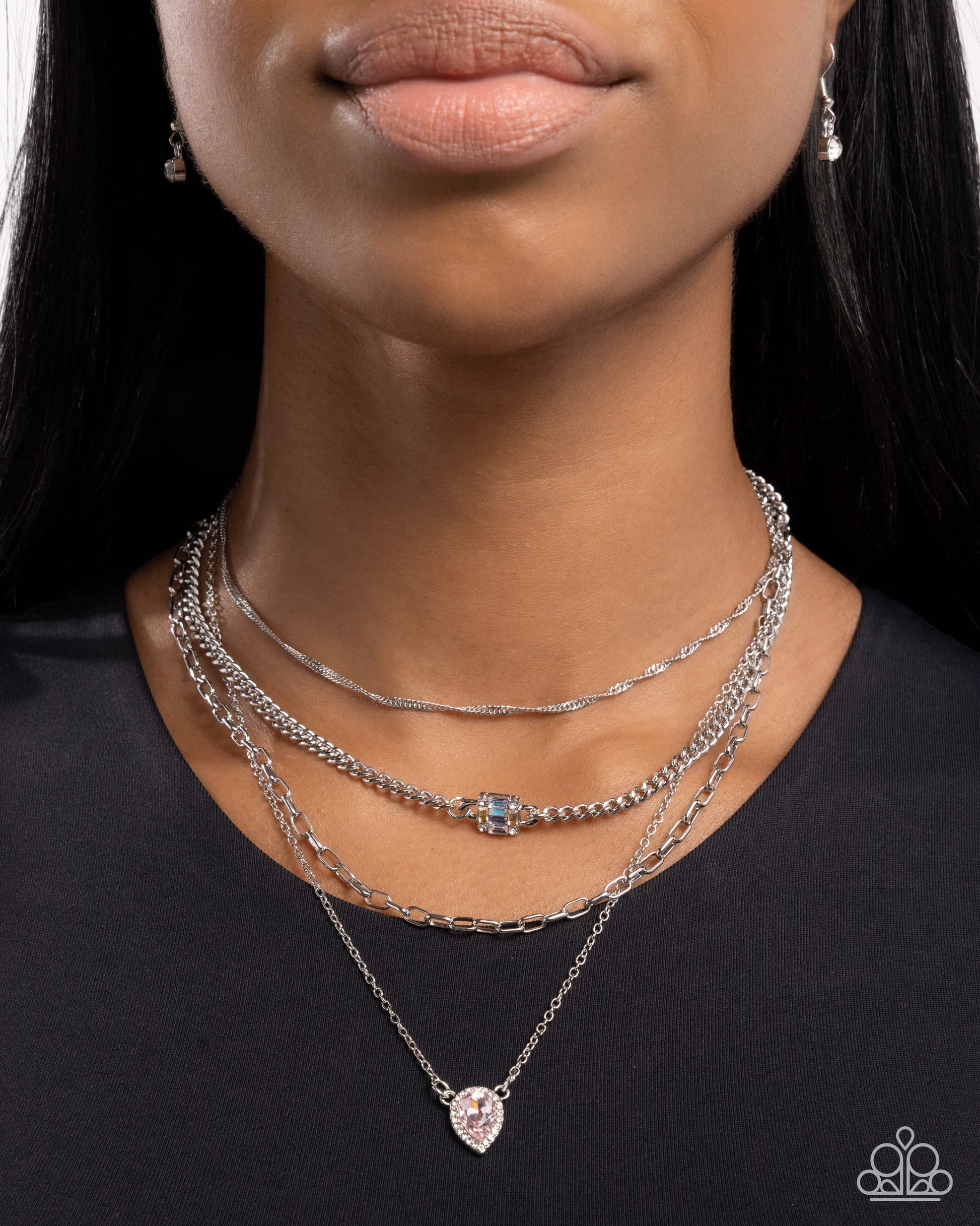 Radiant Rows - Pink - Paparazzi Necklace Image