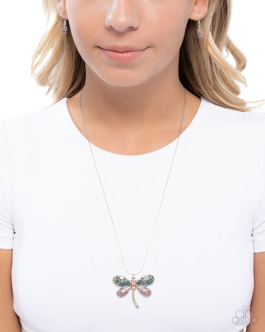 Dragonfly Defiance - Purple - Paparazzi Necklace Image