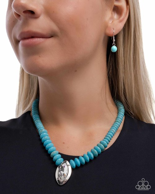 Visionary Venture - Blue - Paparazzi Necklace Image