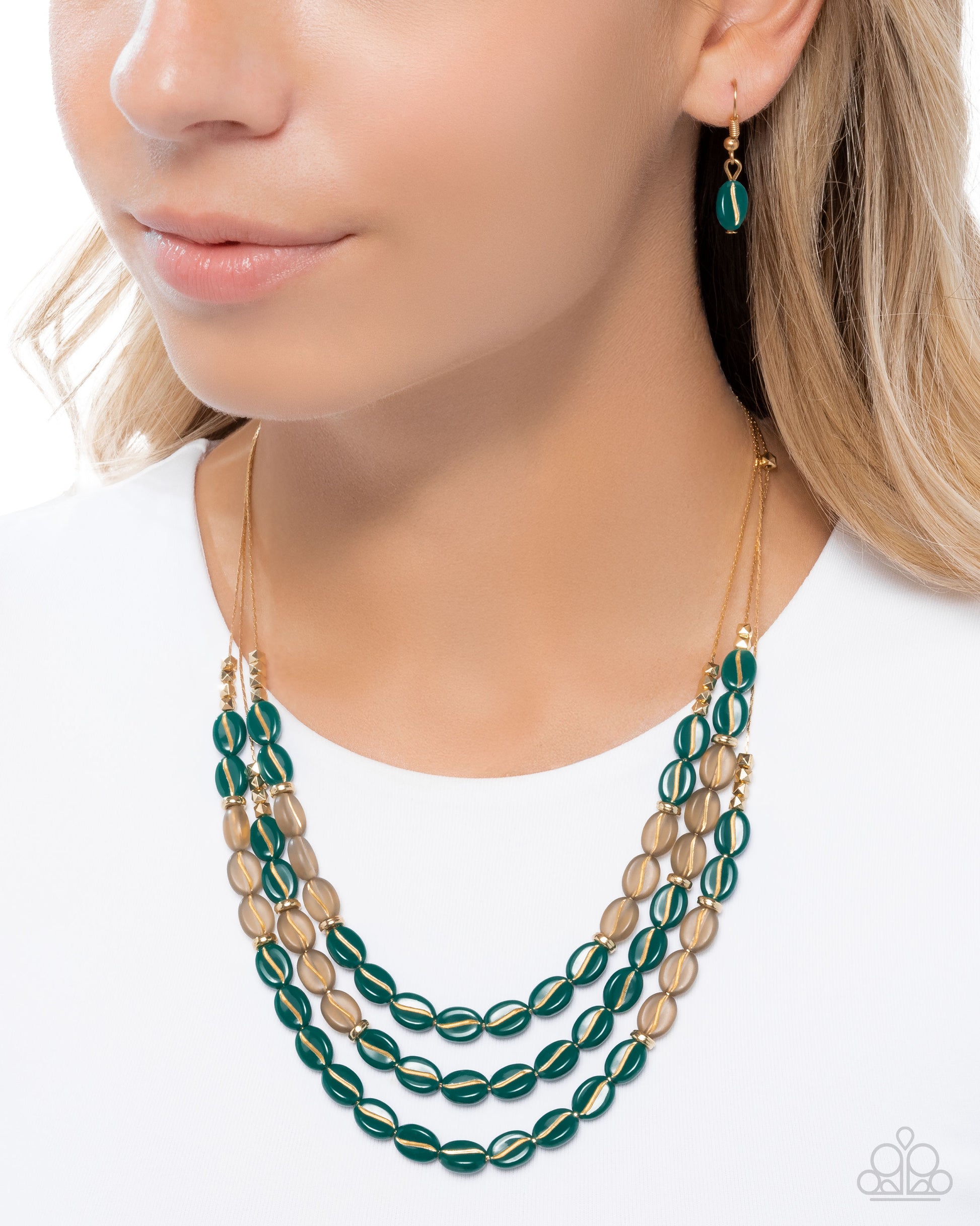 Playful Passage - Green - Paparazzi Necklace Image