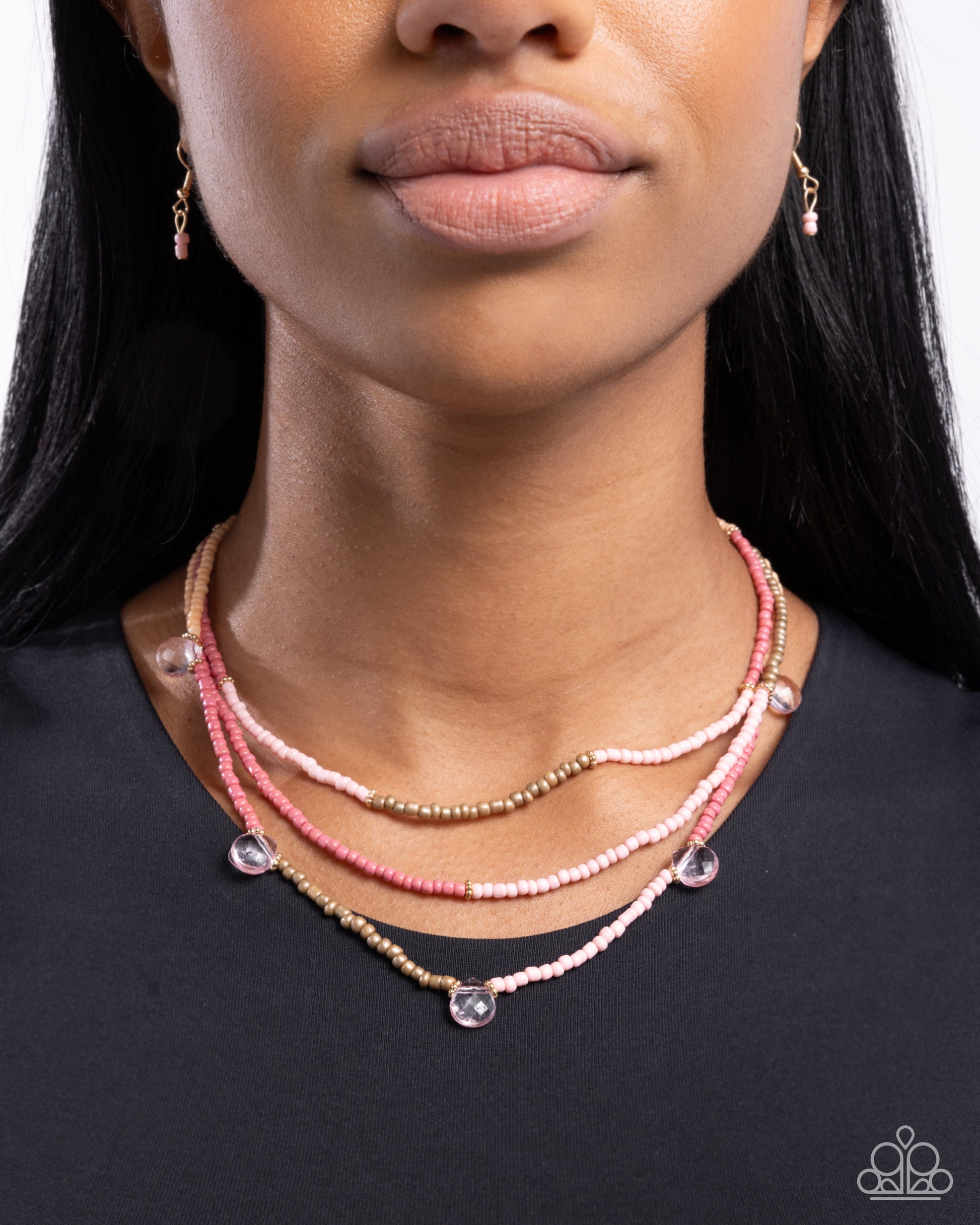 Grandeur of the World - Pink - Paparazzi Necklace Image