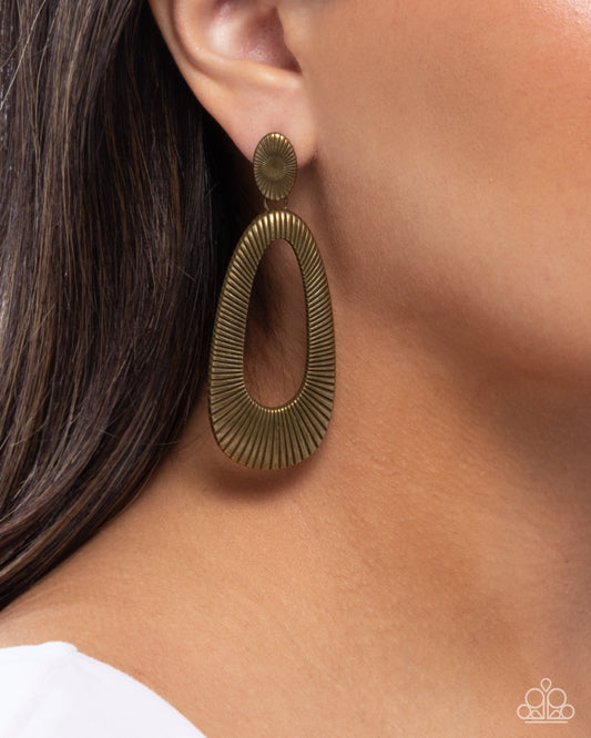 Princess Potential - Brass - Paparazzi Earring Image