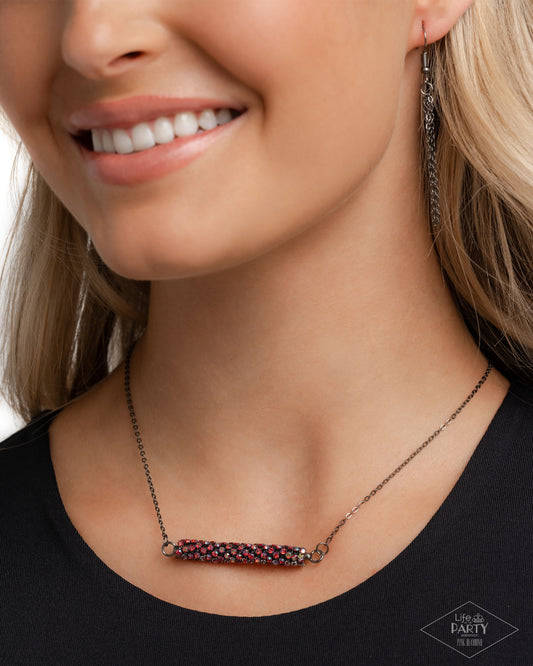 Timelessly Twinkling - Red - Paparazzi Necklace Image