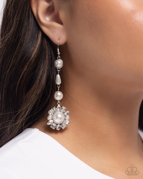 Pearly Plot Twist - Paparazzi Earring Image