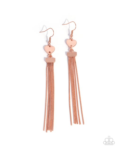 Smitten Sequence - Copper - Paparazzi Earring Image