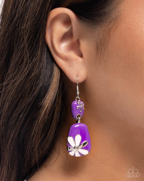 Floral Familia - Purple - Paparazzi Earring Image