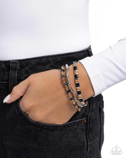 Serendipitous Stack - Black - Paparazzi Bracelet Image