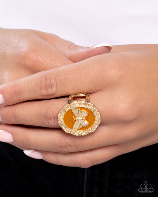 Fluttering Fad - Brown - Paparazzi Ring Image