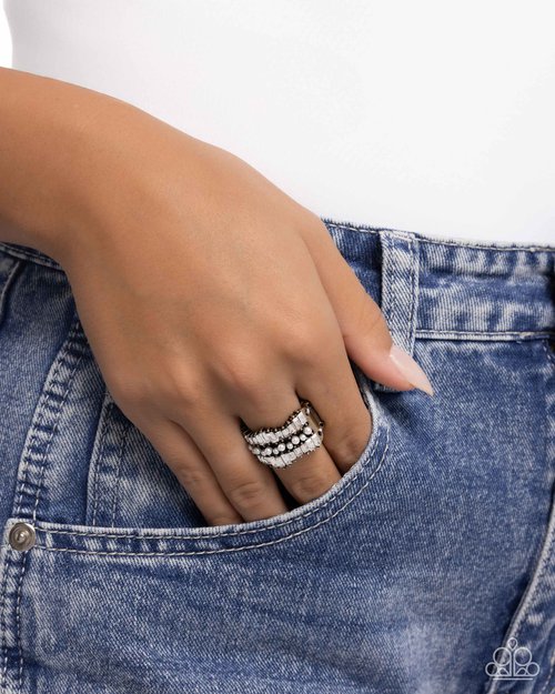 Preppy Pearls - Brass - Paparazzi Ring Image