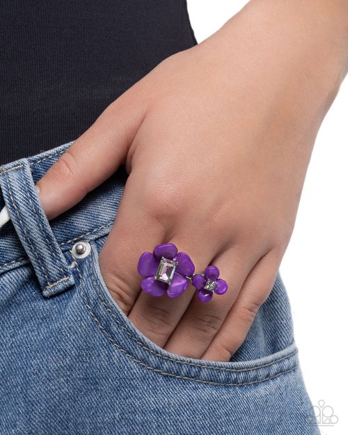 Delicate Duo - Purple - Paparazzi Ring Image