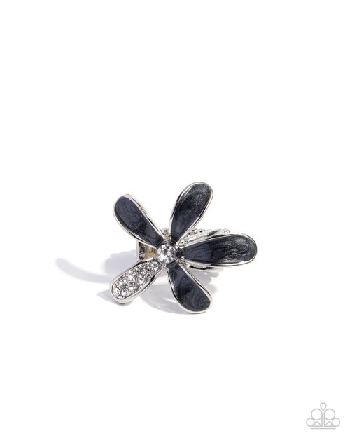 Floral Fix - Black - Paparazzi Ring Image