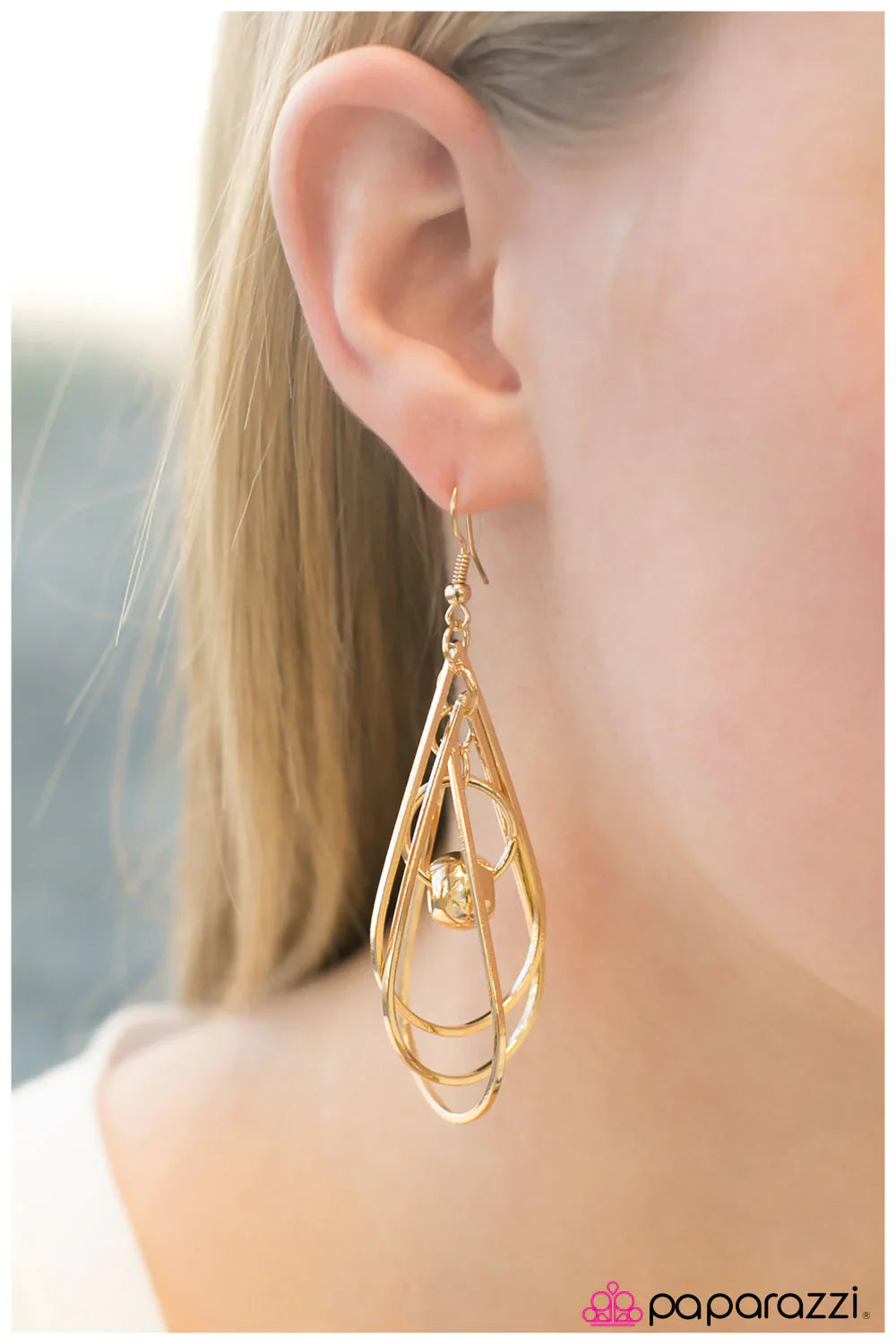 Paparazzi Earring ~ No More Tears  - Gold