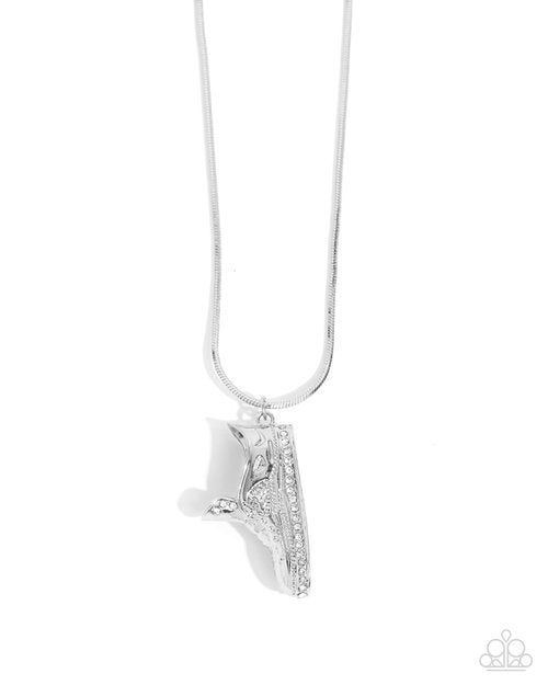 Sneaker Shimmer - White - Paparazzi Necklace Image