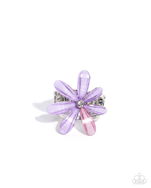 Floral Feasibility - Purple - Paparazzi Ring Image